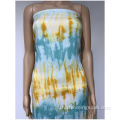 สต็อกล่าสุดของสต๊อกนุ่มสีสันสดใส viscose พิมพ์ tie dyed poplin